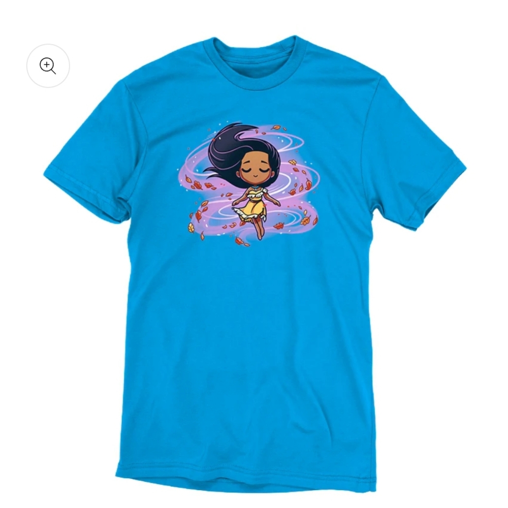 Disney Pocahontas Colors of the Wind Cotton Graphic T-Shirt by Teeturtle